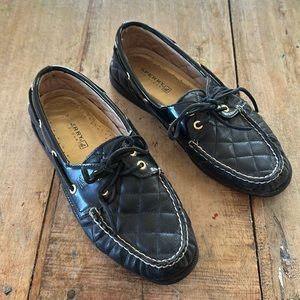 SPERRY Top-Sider Boat Boating leather patent shoes loafers NON MARKING 8.5
